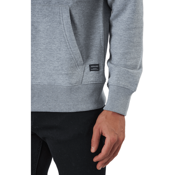 Jjesoft Basic Sweat Zip Hood Light Grey Melange