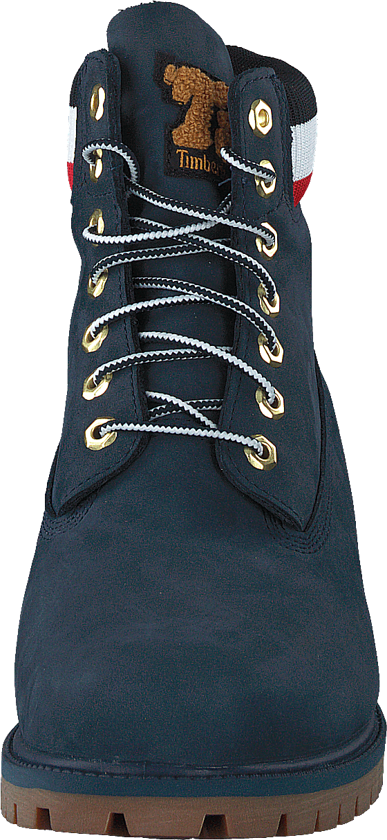 6" Prem Stivale a coppa in gomma nero Iris