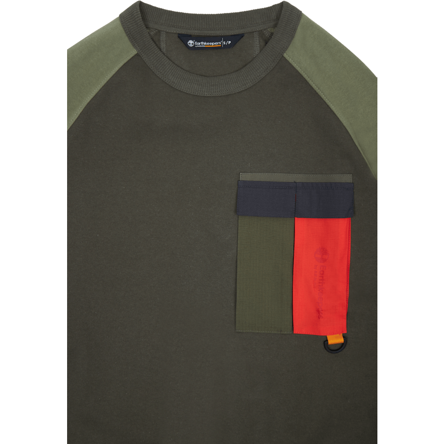 Raeburn X Oak+ Pocket Crew Neck Feuille de vigne