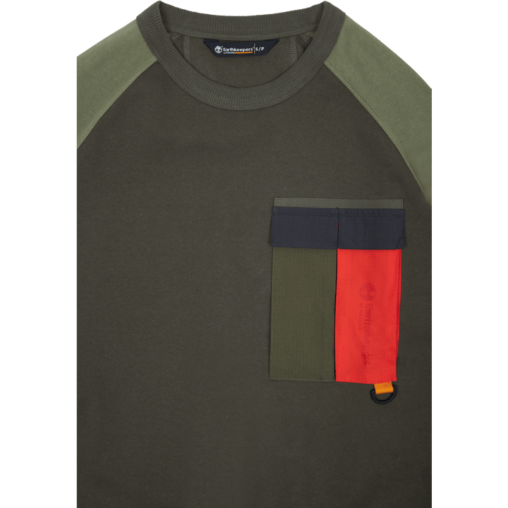 Raeburn X Oak+ Pocket Crew Neck Feuille de vigne