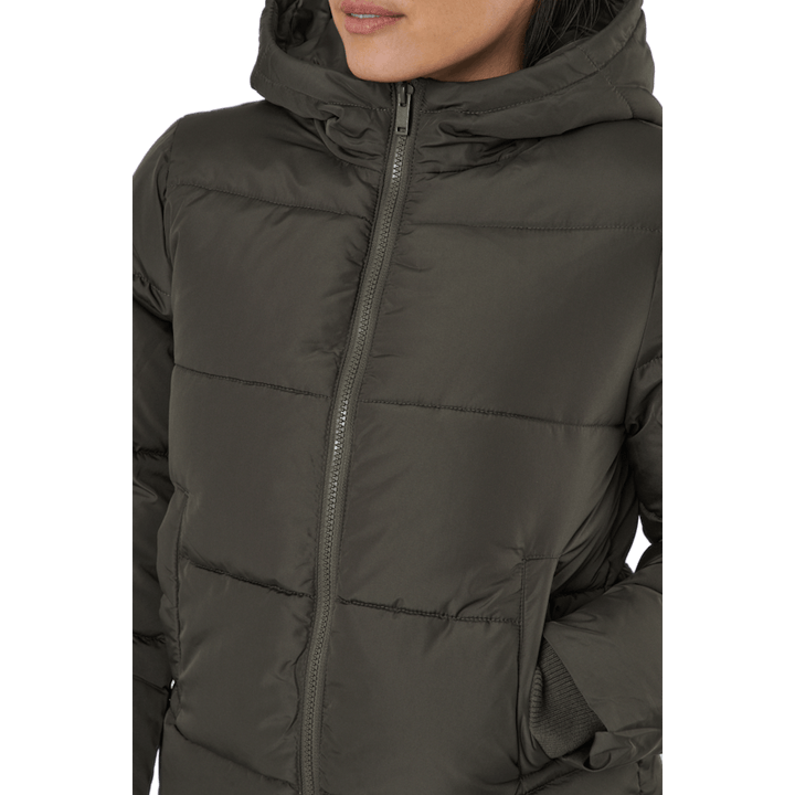 Pcbee New Short  Puffer Jacket Black Olive