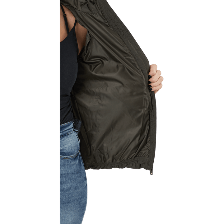 Pcbee New Short  Puffer Jacket Black Olive