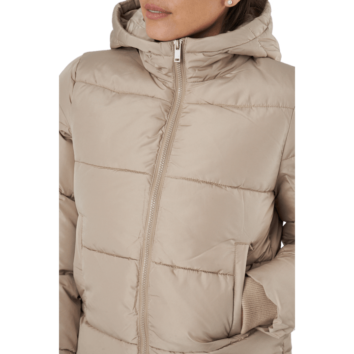 Pcbee New Short  Puffer Jacket Silver Mink