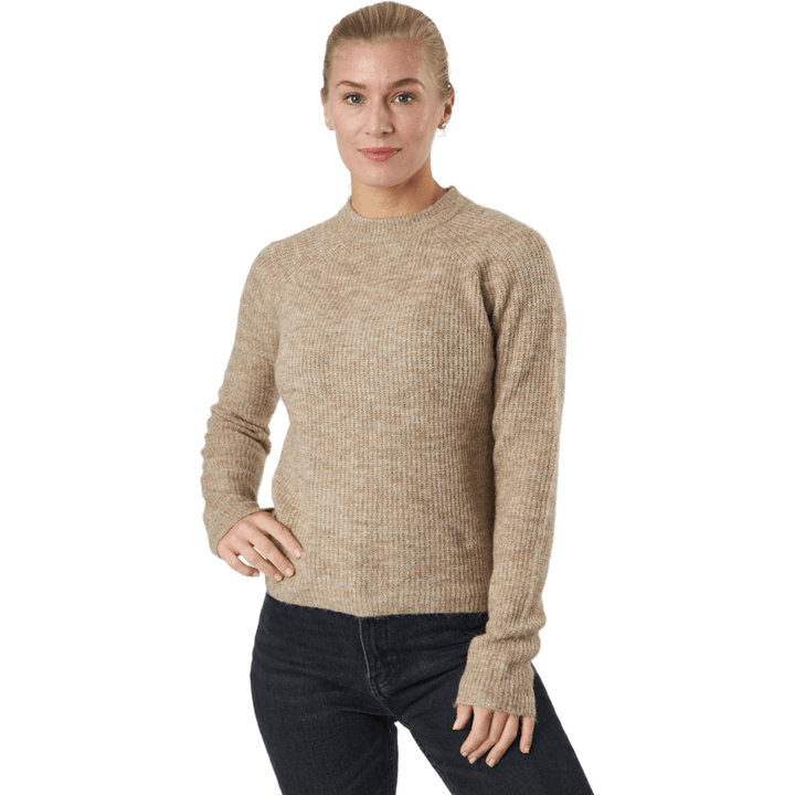 Pcellen Ls O-neck Knit  Bc Silver Mink