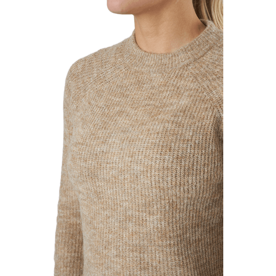 Pcellen Ls O-neck Knit  Bc Silver Mink