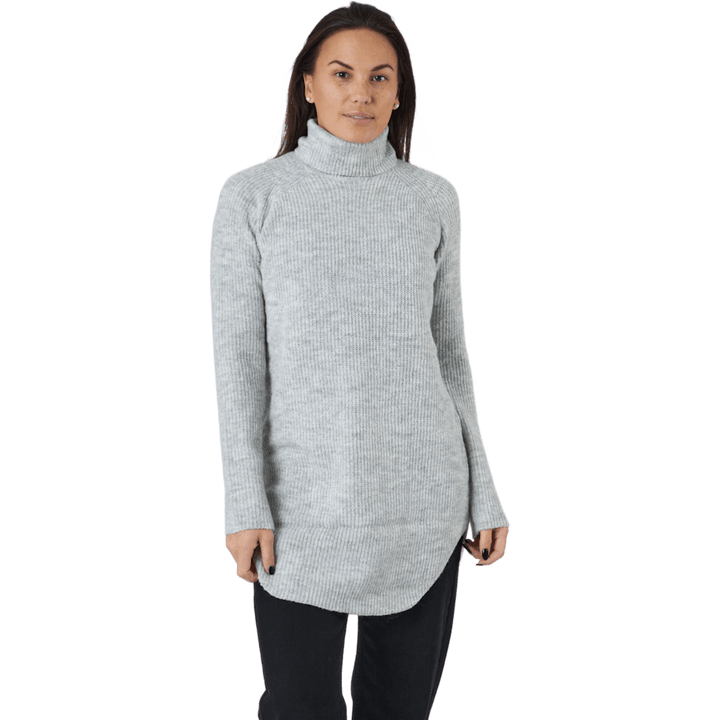 Pcellen Ls Long Knit  Bc Light Grey Melange