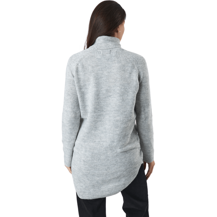 Pcellen Ls Long Knit  Bc Light Grey Melange