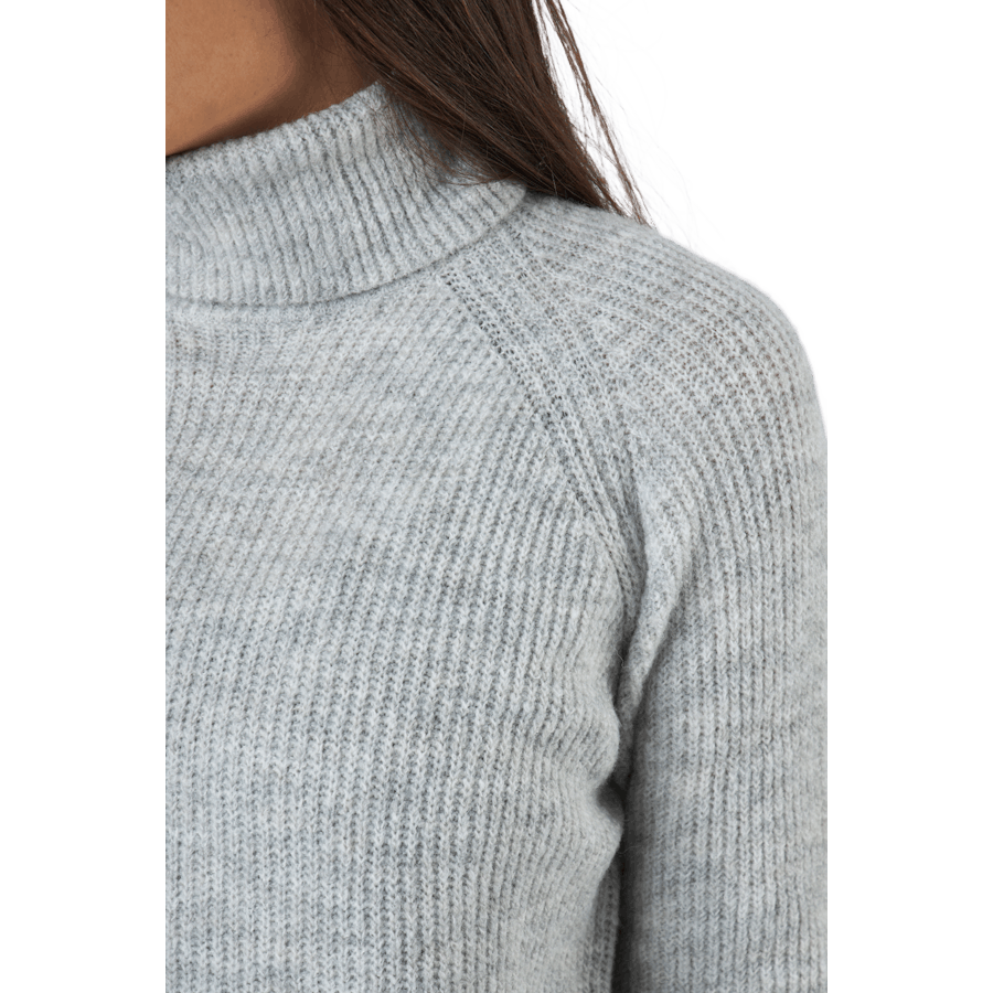 Pcellen Ls Long Knit  Bc Light Grey Melange