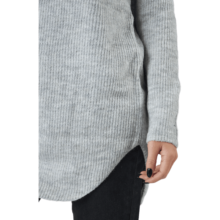 Pcellen Ls Long Knit  Bc Light Grey Melange
