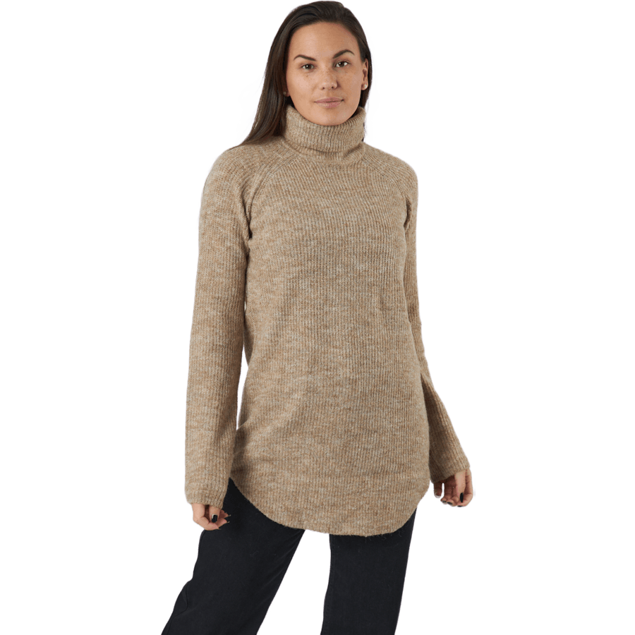 Pcellen Ls Long Knit  Bc Silver Mink