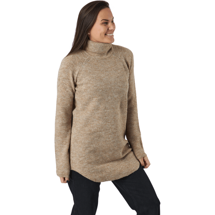 Pcellen Ls Long Knit  Bc Silver Mink