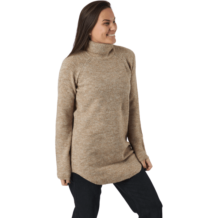 Pcellen Ls Long Knit  Bc Silver Mink