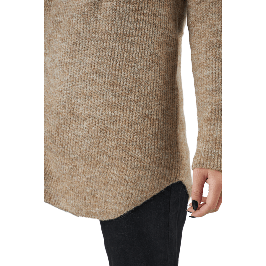 Pcellen Ls Long Knit  Bc Silver Mink