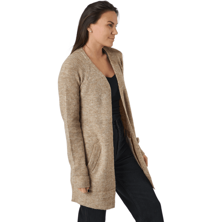 Pcellen Ls Long Knit Cardigan  Silver Mink