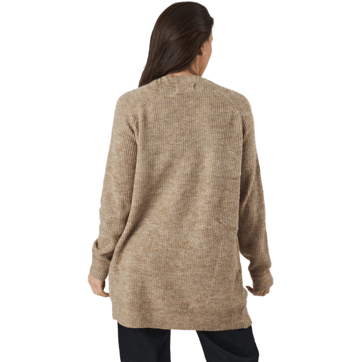 Pcellen Ls Long Knit Cardigan  Silver Mink