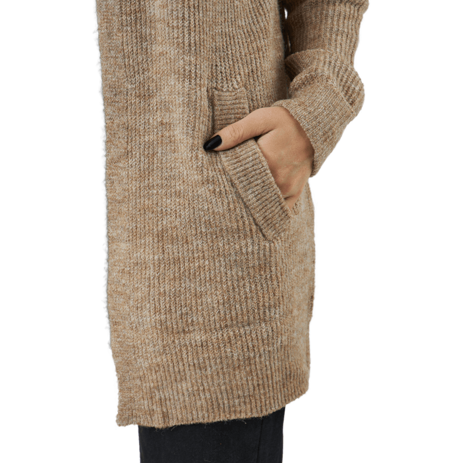 Pcellen Ls Long Knit Cardigan  Silver Mink