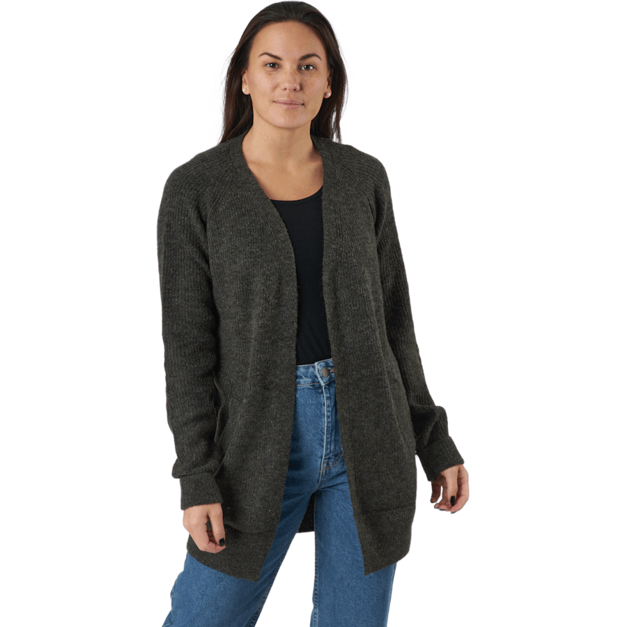 Pcellen Ls Long Knit Cardigan  Black Olive