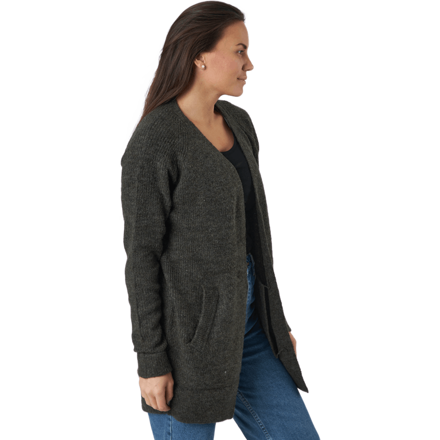 Pcellen Ls Long Knit Cardigan  Black Olive
