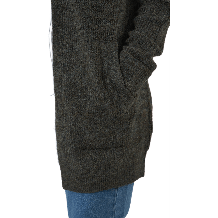 Pcellen Ls Long Knit Cardigan  Black Olive