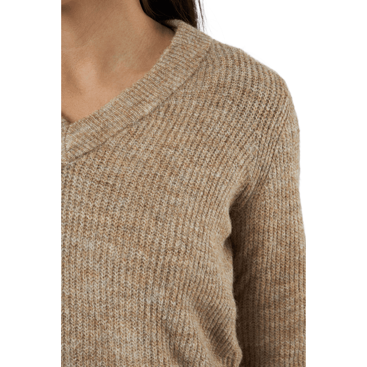 Pcellen Ls V-neck Knit Dress   Silver Mink