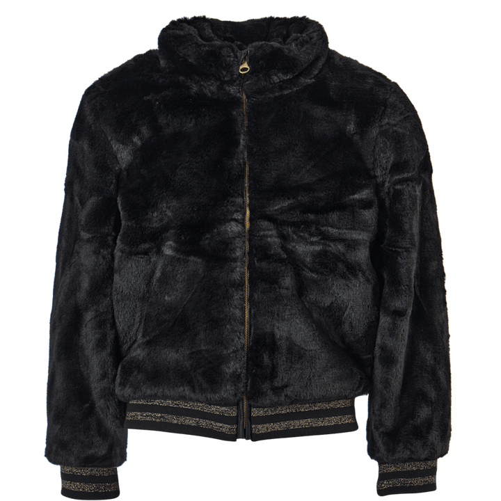 Nkfmanette Faux Fur Bomber Jac Black