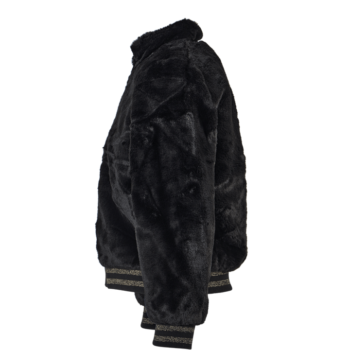 Nkfmanette Faux Fur Bomber Jac Black