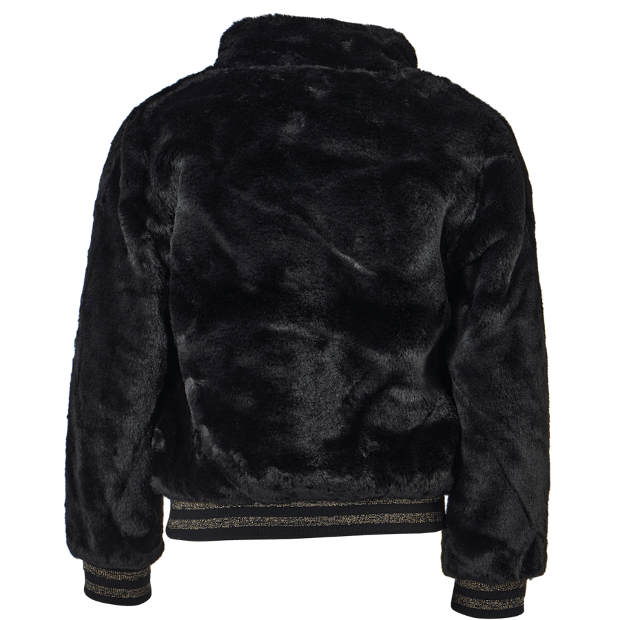 Nkfmanette Faux Fur Bomber Jac Black