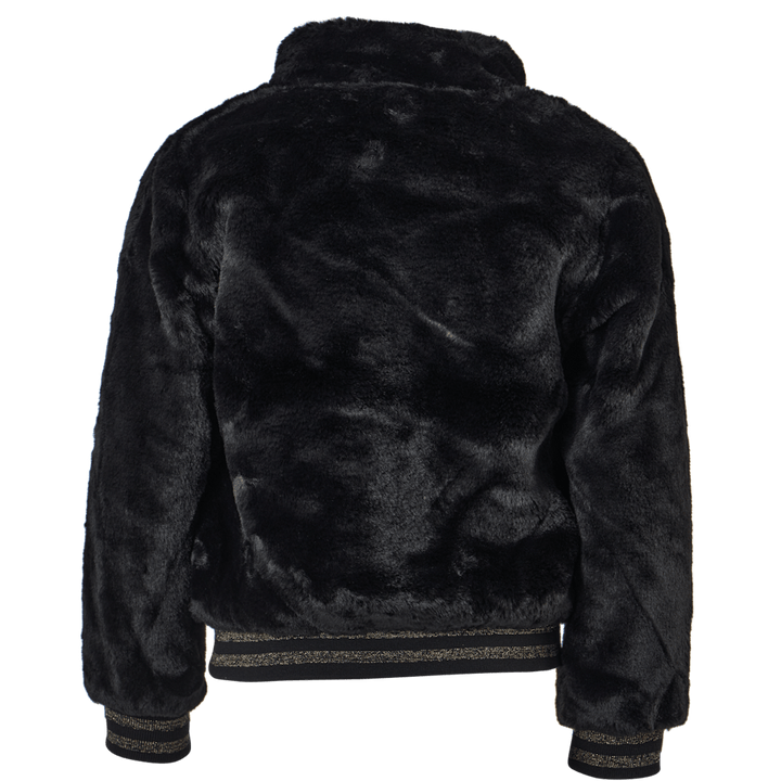 Nkfmanette Faux Fur Bomber Jac Black