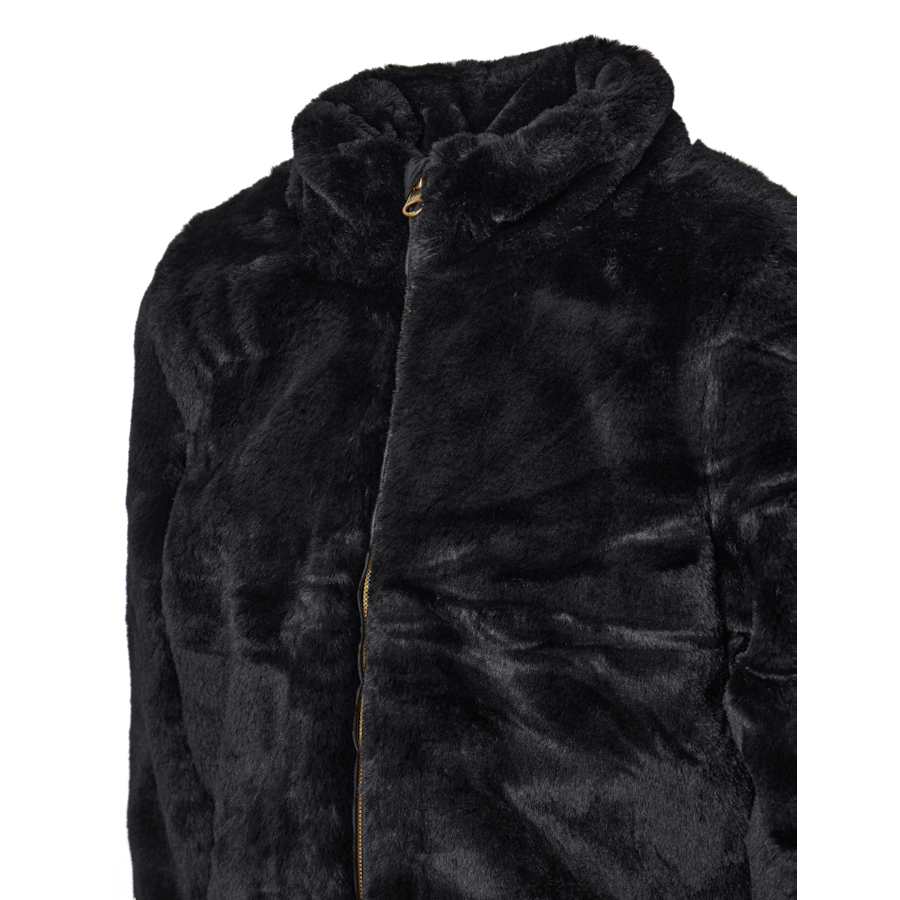Nkfmanette Faux Fur Bomber Jac Black