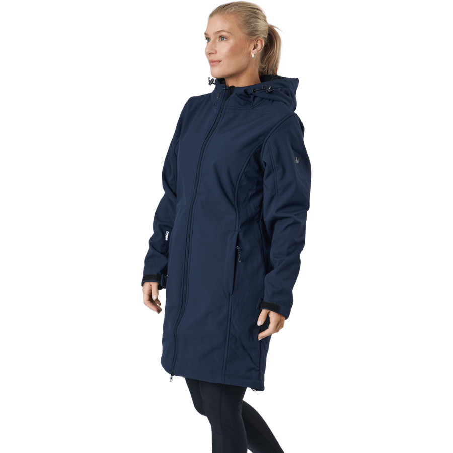 Zadie W Long Softshell Jacket  Navy Blazer