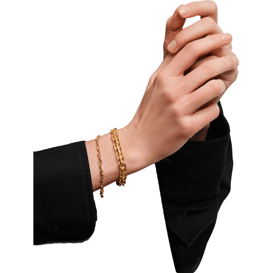 Kabelarmband Guld 925 Sterling Silver / 9k Guld