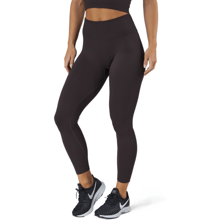 Janing W Rib Seamless Tights Deep Shale