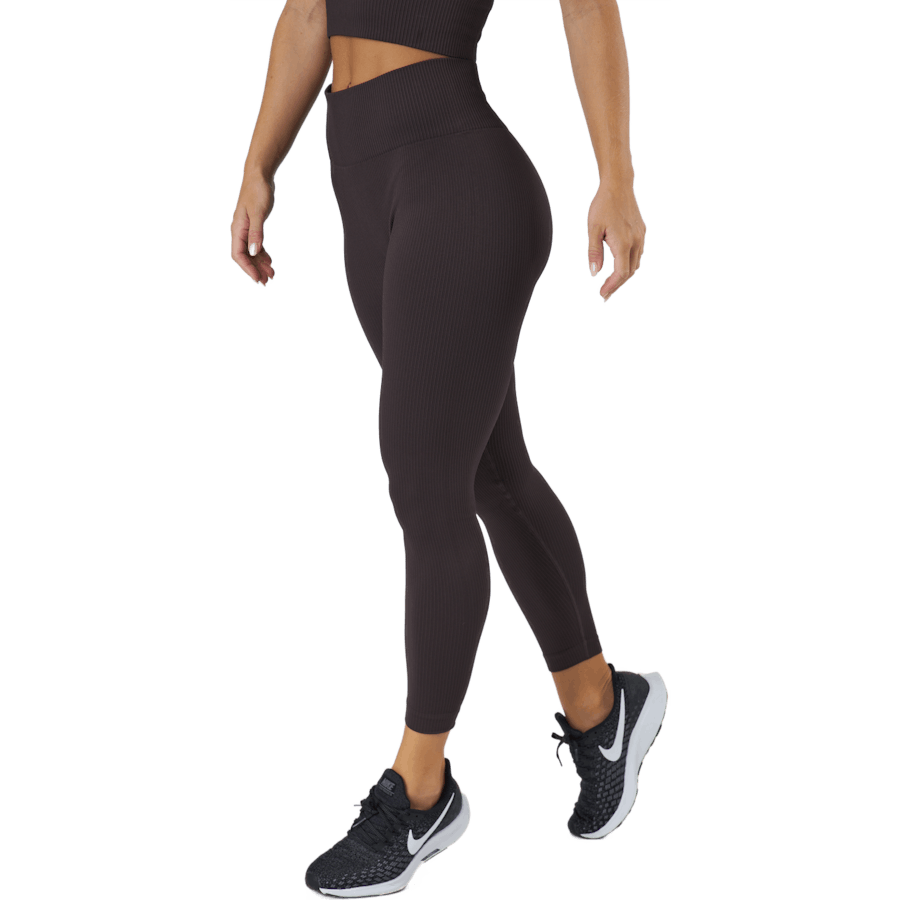 Janing W Rib Seamless Tights Deep Shale
