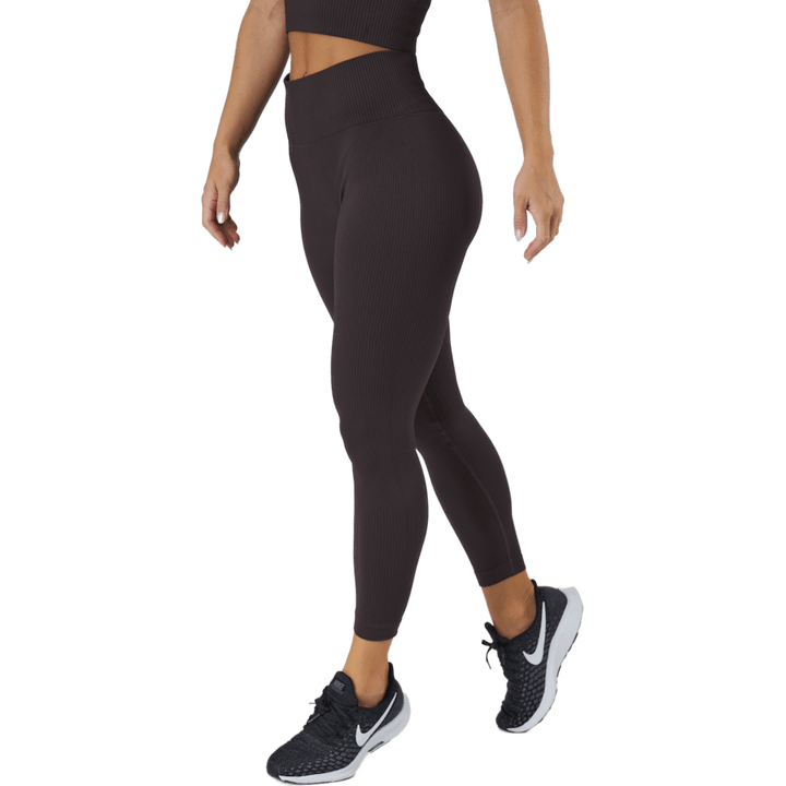 Janing W Rib Seamless Tights Deep Shale