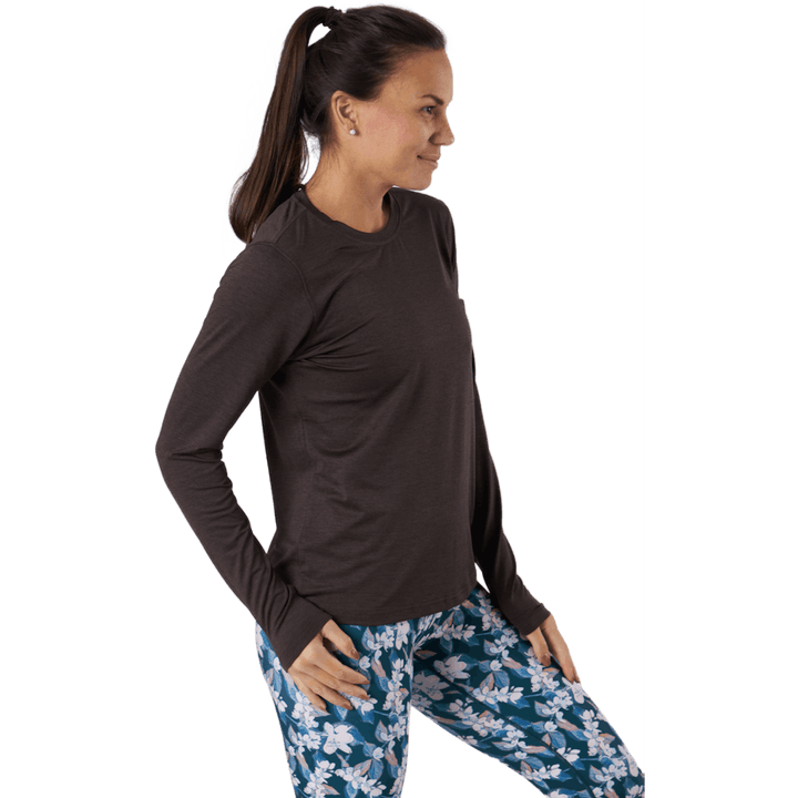 Maje W Melange L-s Tee Black Bean