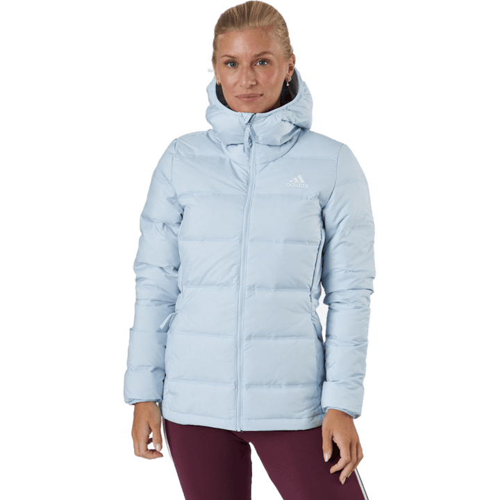 Women Helionic Down Hooded Jacket Halo Blue