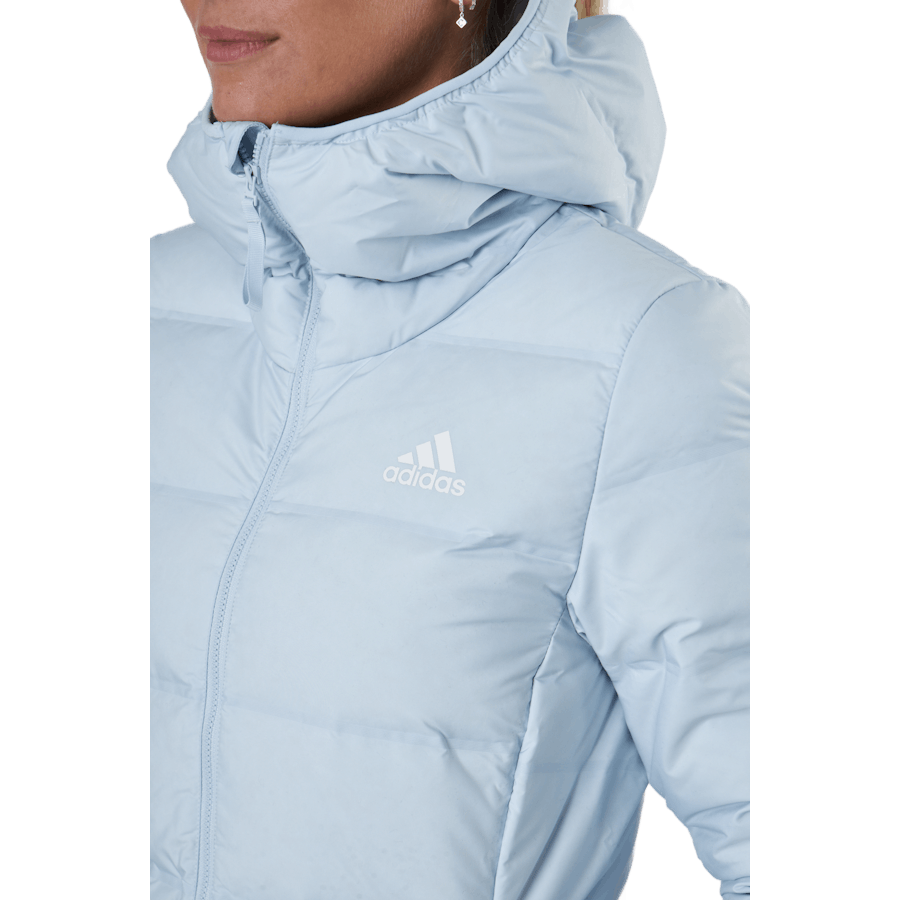 Women Helionic Down Hooded Jacket Halo Blue