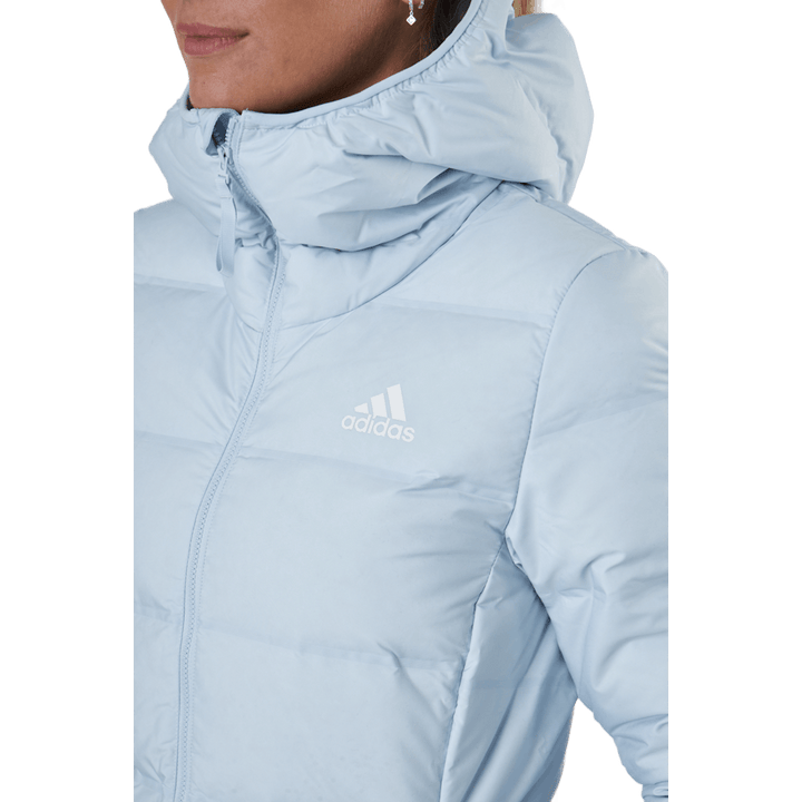 Women Helionic Down Hooded Jacket Halo Blue