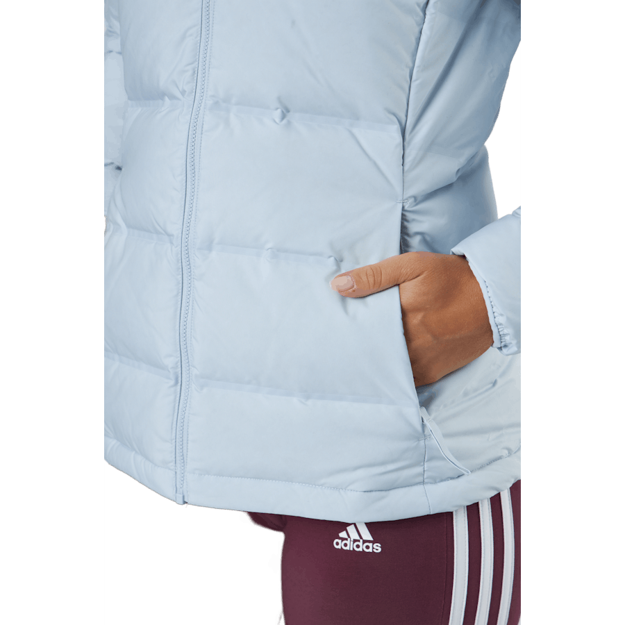 Women Helionic Down Hooded Jacket Halo Blue