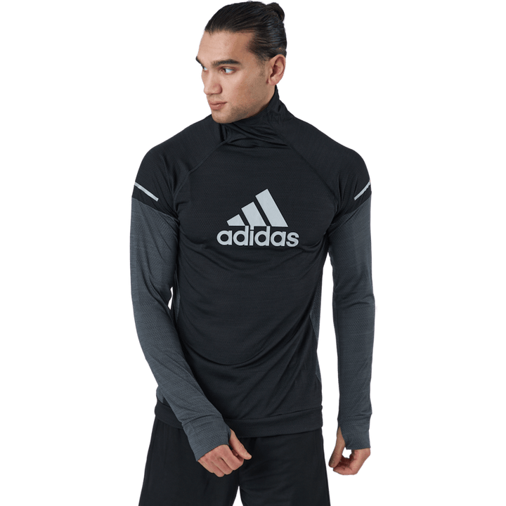Adidas Turtle Graphic Block Longsleev Tee Men Black / Grey Six