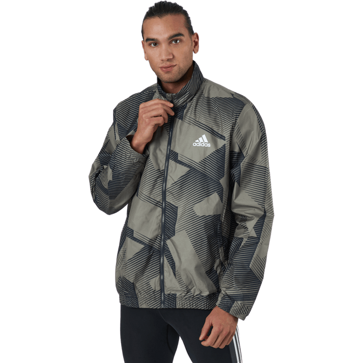 Sportovní oblečení Three Bar Graphics Track Jacket Multicolor / Orbit Green / Carbon