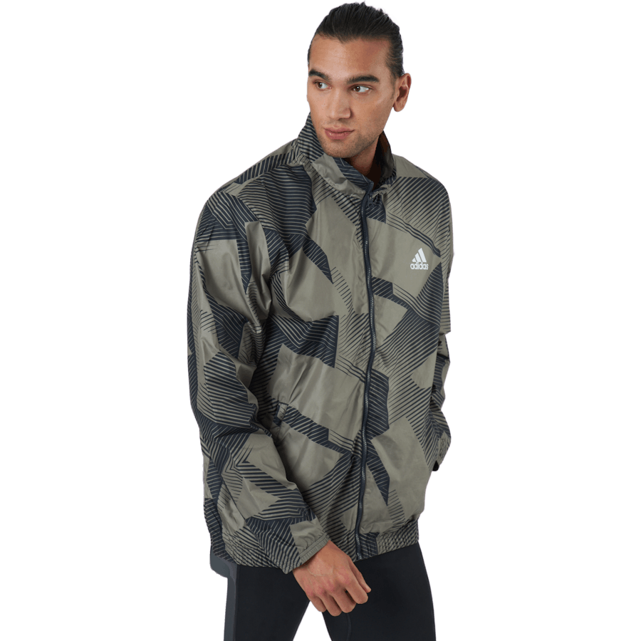 Sportovní oblečení Three Bar Graphics Track Jacket Multicolor / Orbit Green / Carbon