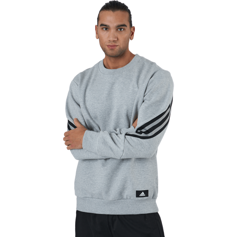 Sportswear Future Icons Three Stripes Crew Medio Grigio Heather