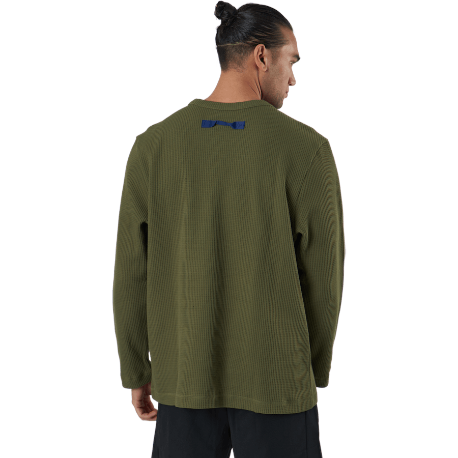 Športna oblačila Pocket Waffle Knit Crew Focus Olive