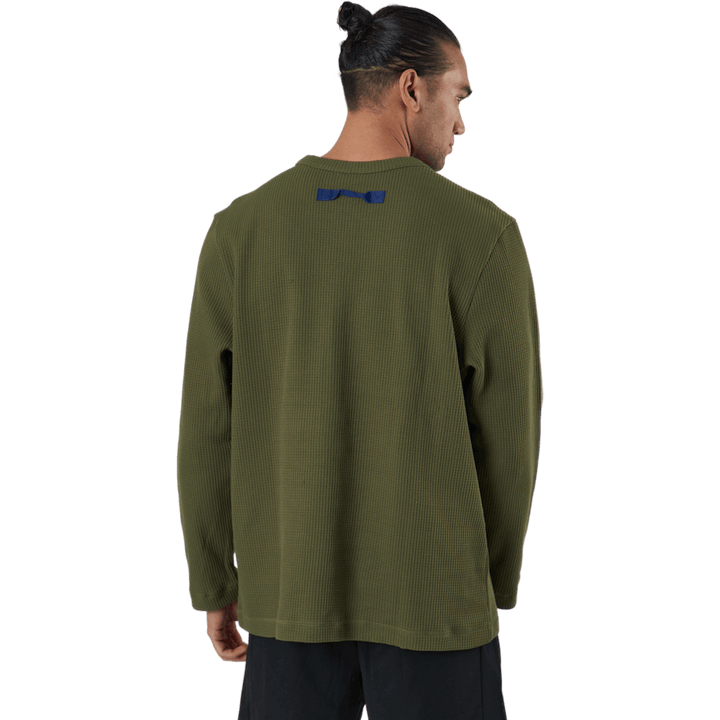 Športna oblačila Pocket Waffle Knit Crew Focus Olive