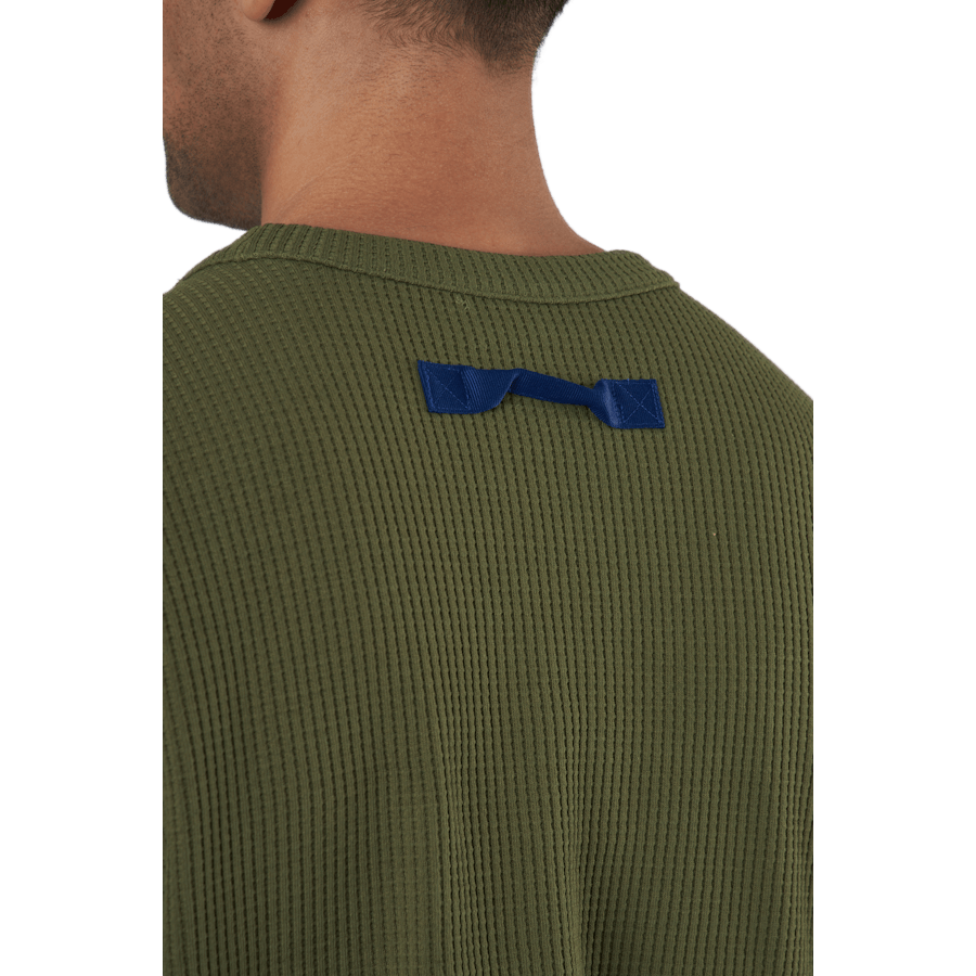 Športna oblačila Pocket Waffle Knit Crew Focus Olive