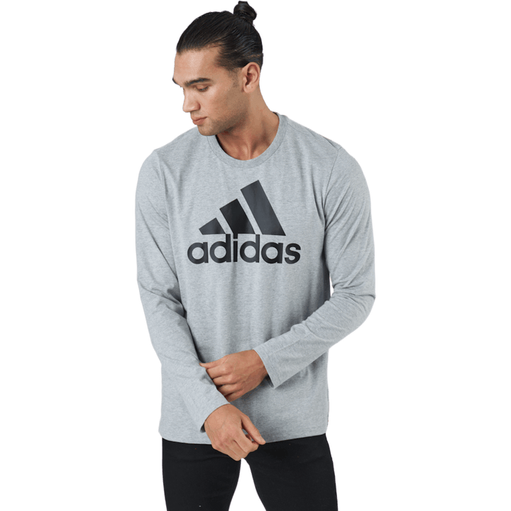 Essentials Long Sleeve T-Shirt Medium Grey Heather / Black / Black