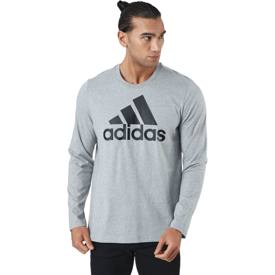 Essentials Long Sleeve T-Shirt Medium Grey Heather / Black / Black