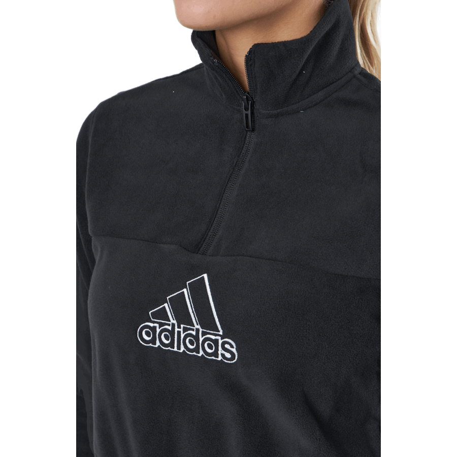 Brand Love Polarfleece Half-Zip Sweatshirt Black / White / Halo Blush
