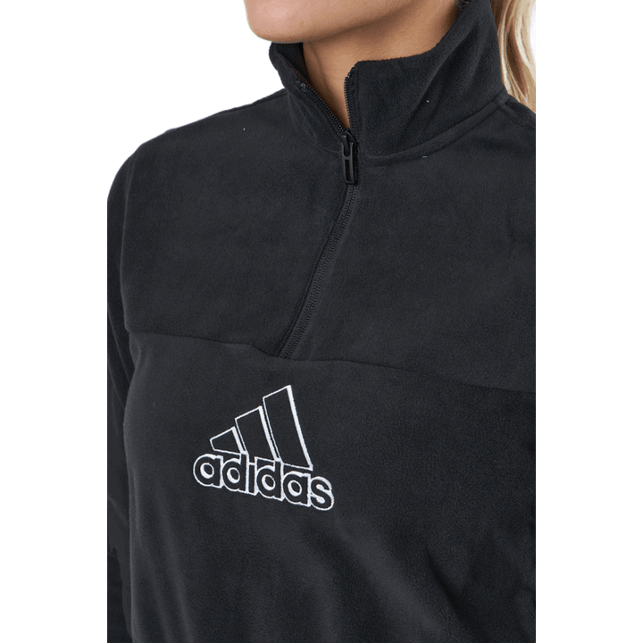 Brand Love Polarfleece Half-Zip Sweatshirt Black / White / Halo Blush